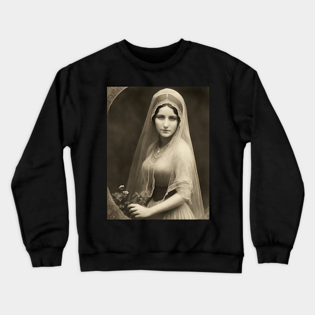 Vintage Lady 4 Crewneck Sweatshirt by Bootyfreeze